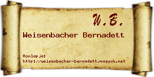 Weisenbacher Bernadett névjegykártya