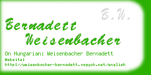 bernadett weisenbacher business card